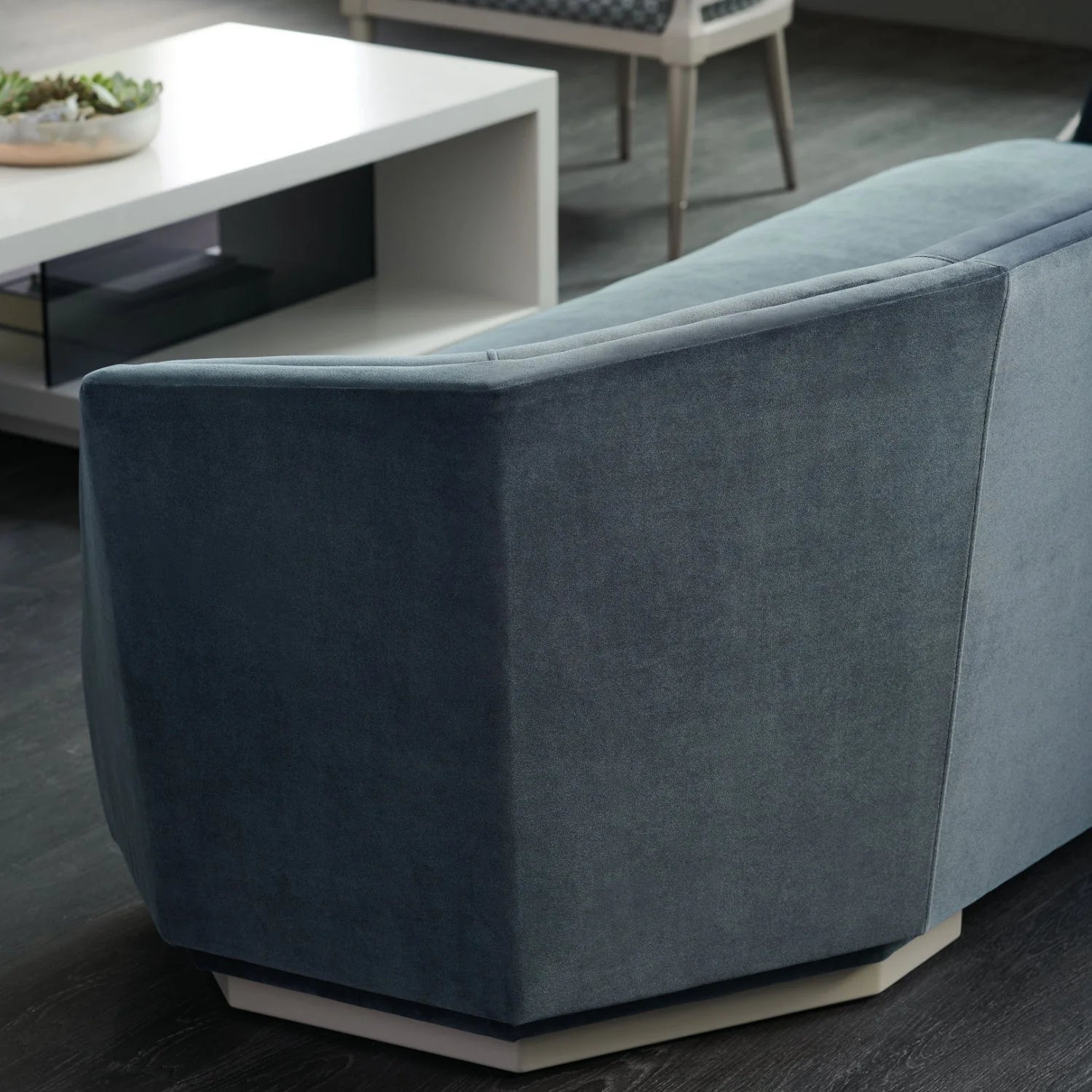 Luxury Gray Wood Coffee Table Modern Italian Style for Villa