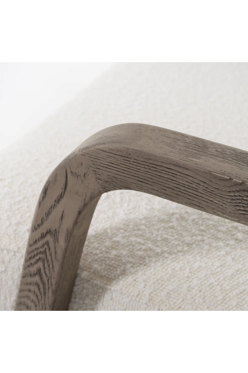 Luxury Gray Wood Framed Accent Chair Modern Italian Style for Villa