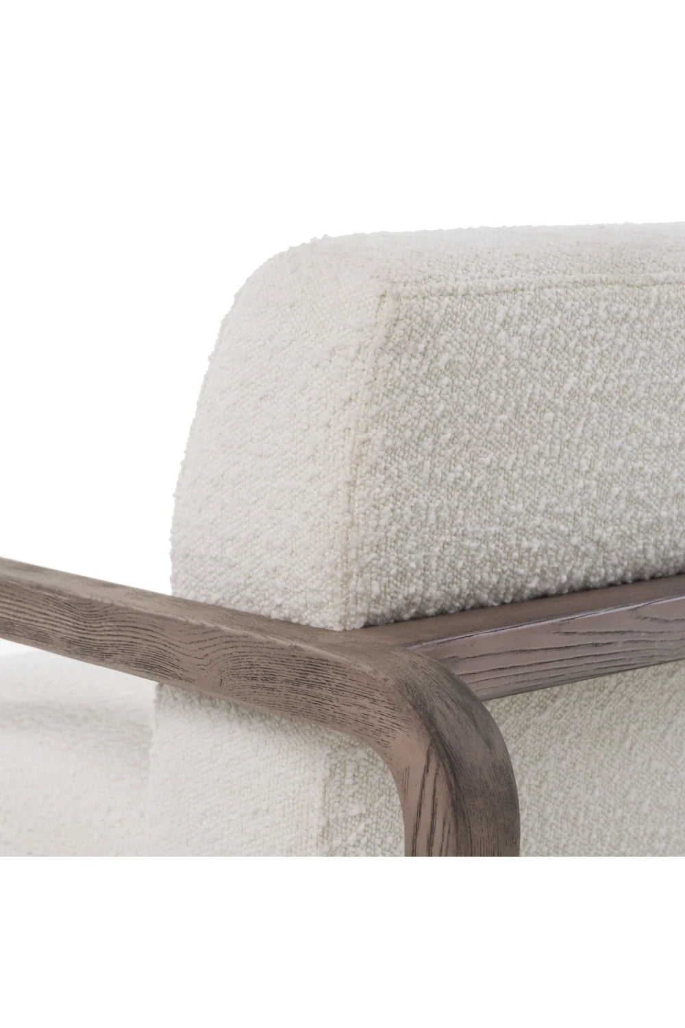 Luxury Gray Wood Framed Accent Chair Modern Italian Style for Villa