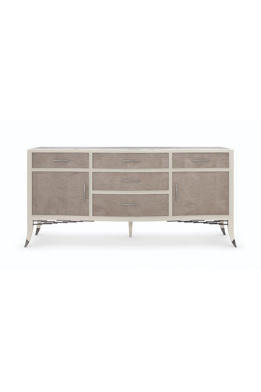 Luxury Gray Wood Sideboard European Style for Villa