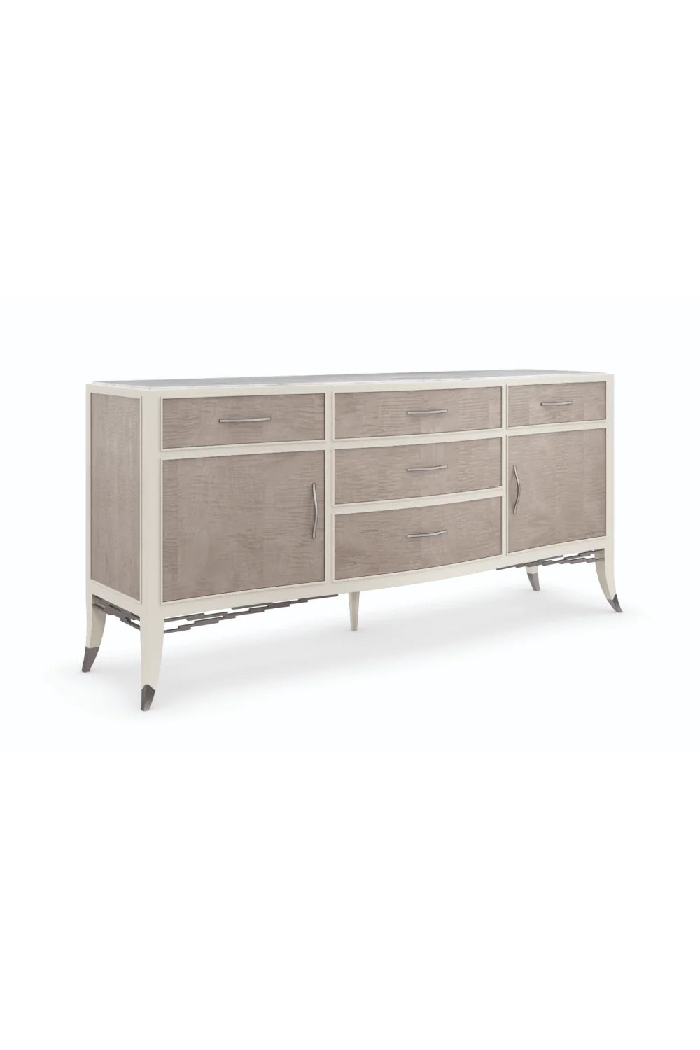 Luxury Gray Wood Sideboard European Style for Villa