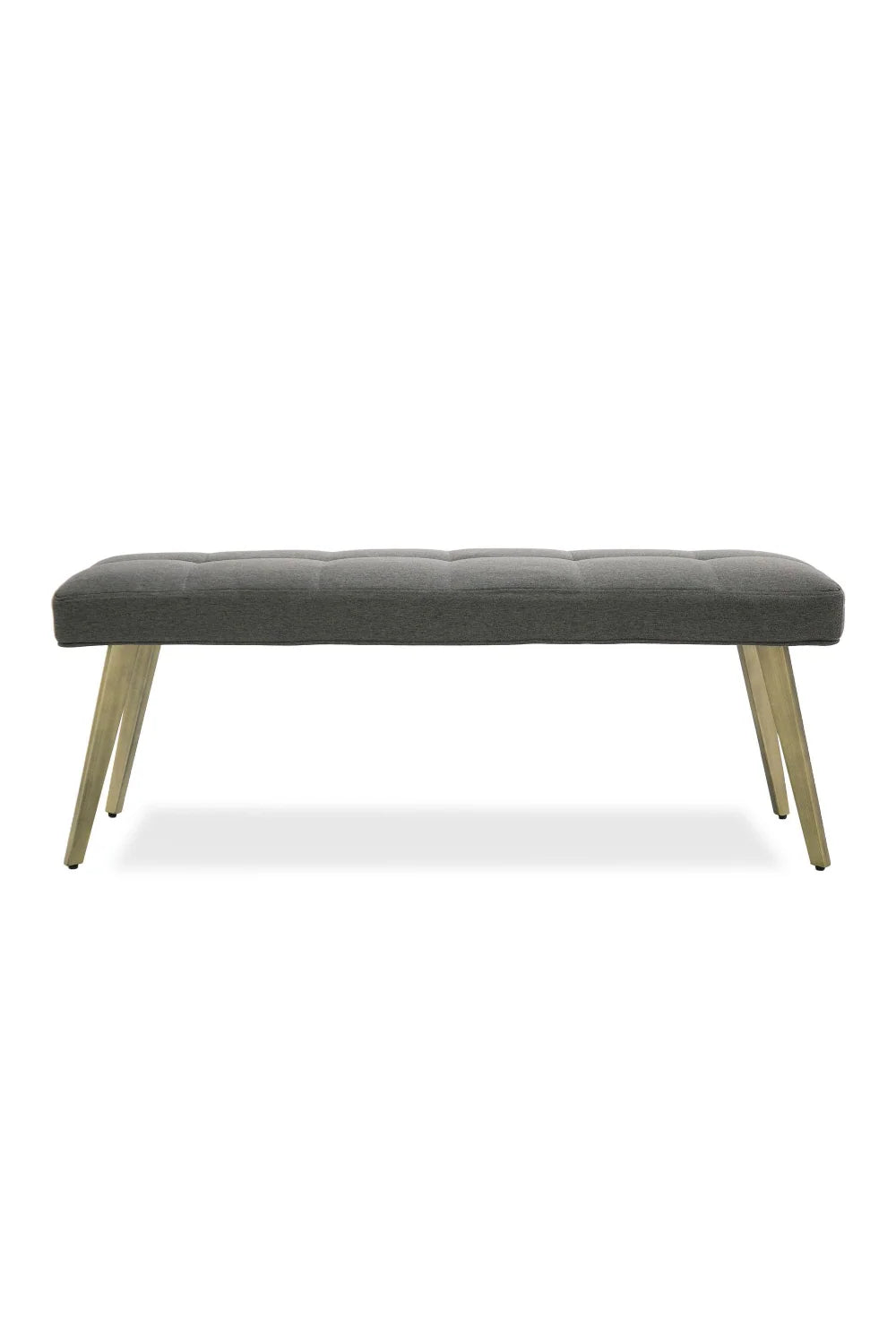 Luxury Gray Woven Fabric Bench European Style for Villa