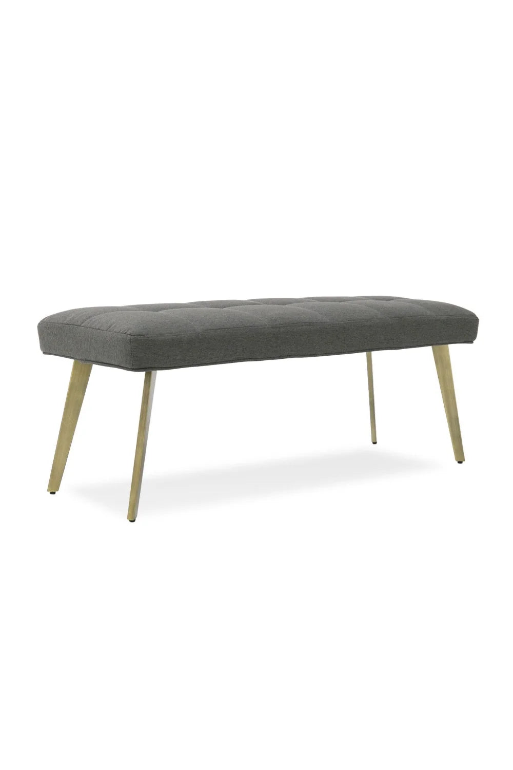 Luxury Gray Woven Fabric Bench European Style for Villa