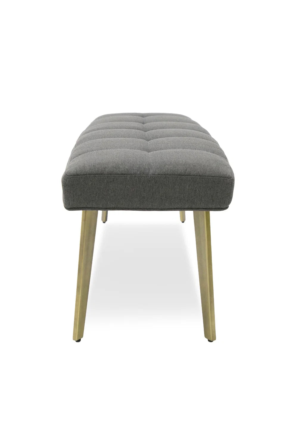 Luxury Gray Woven Fabric Bench European Style for Villa
