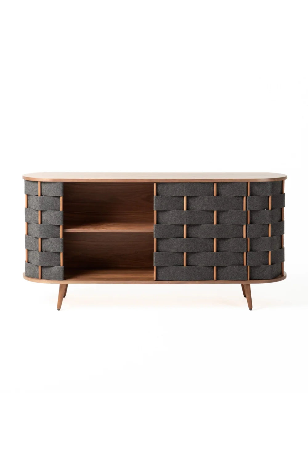 Luxury Gray Woven Fabric Sideboard European Style for Villa