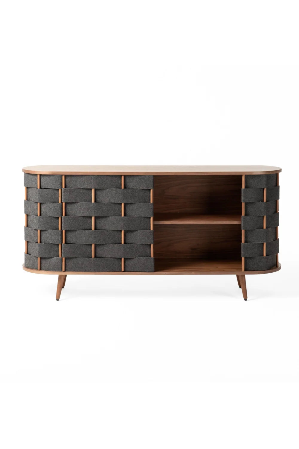 Luxury Gray Woven Fabric Sideboard European Style for Villa