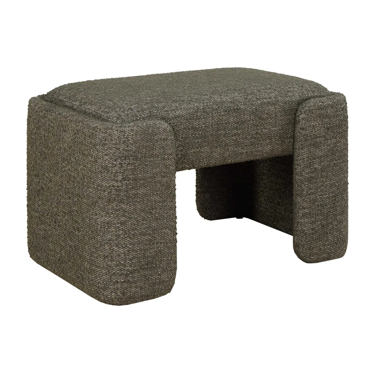 Luxury Green Boucle Modern Bench European Style for Villa