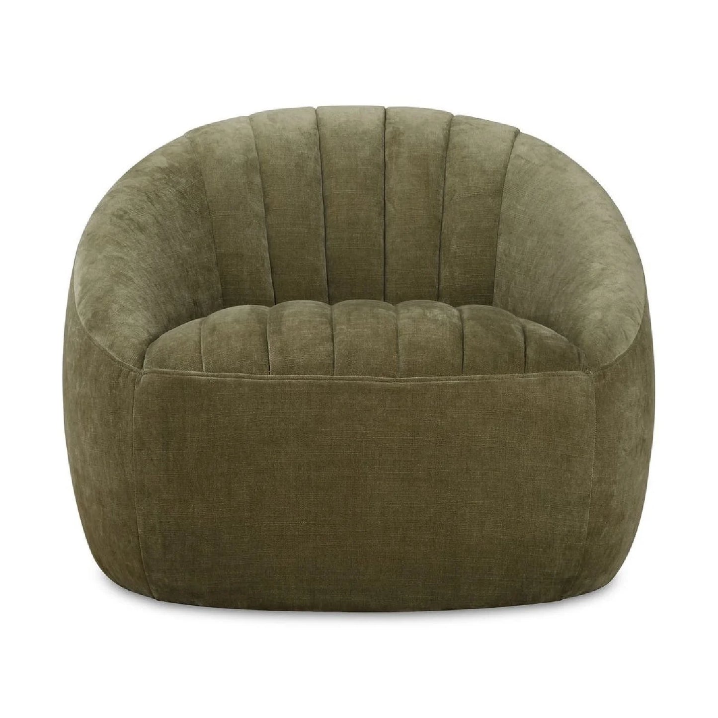 Luxury Green Chambray Swivel Chair Modern Italian Style for Villa