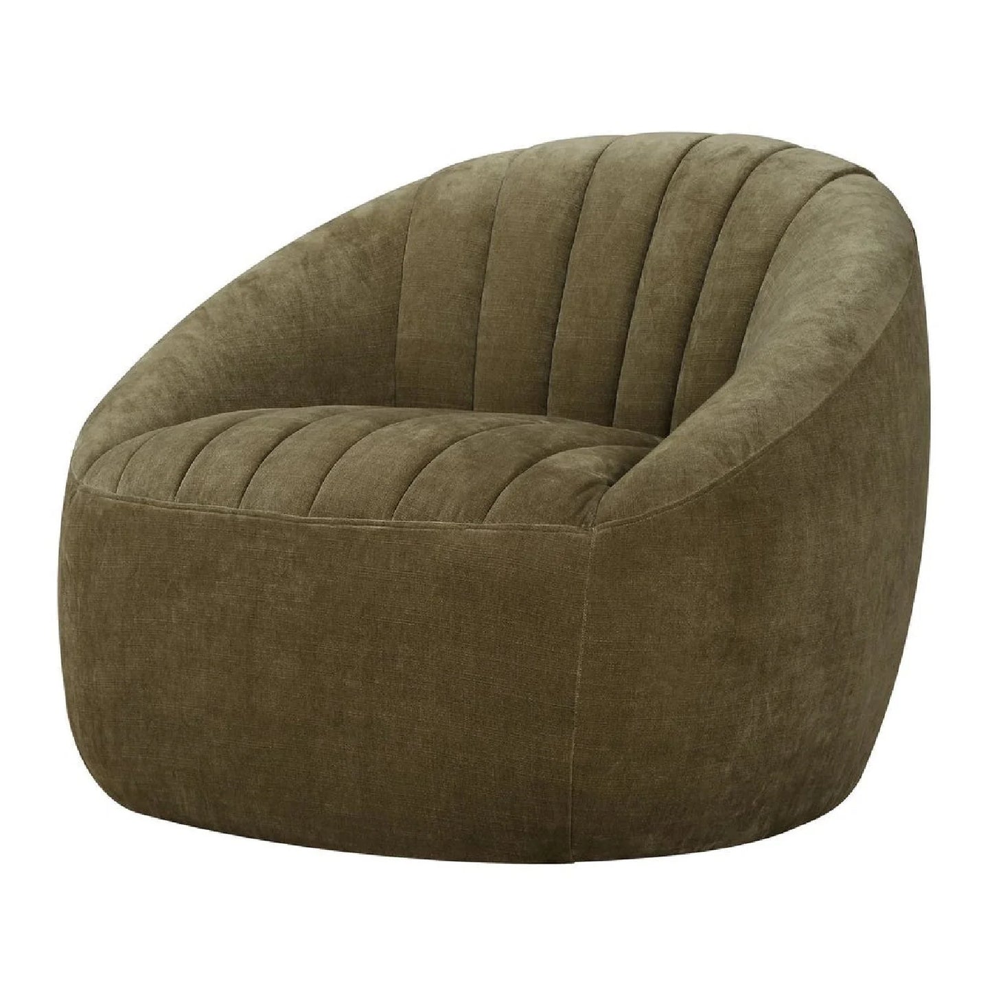 Luxury Green Chambray Swivel Chair Modern Italian Style for Villa