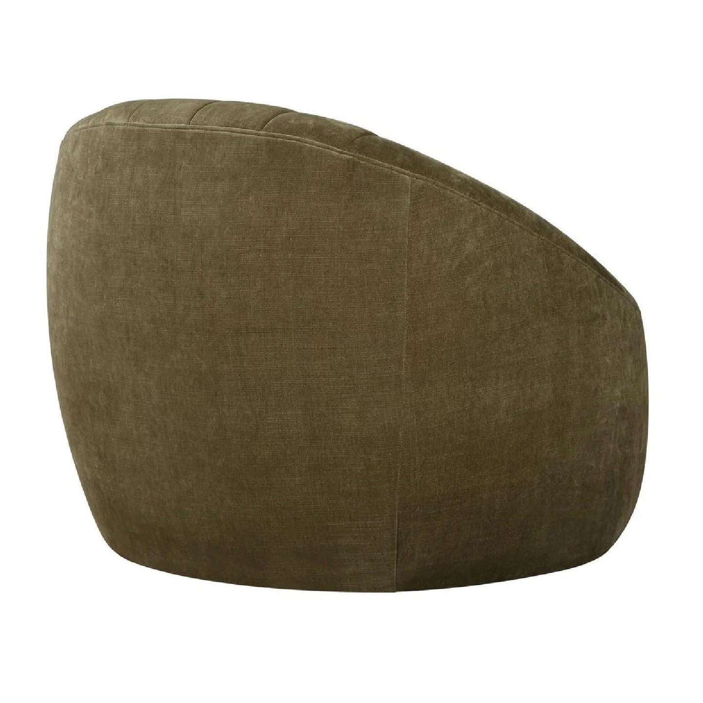 Luxury Green Chambray Swivel Chair Modern Italian Style for Villa