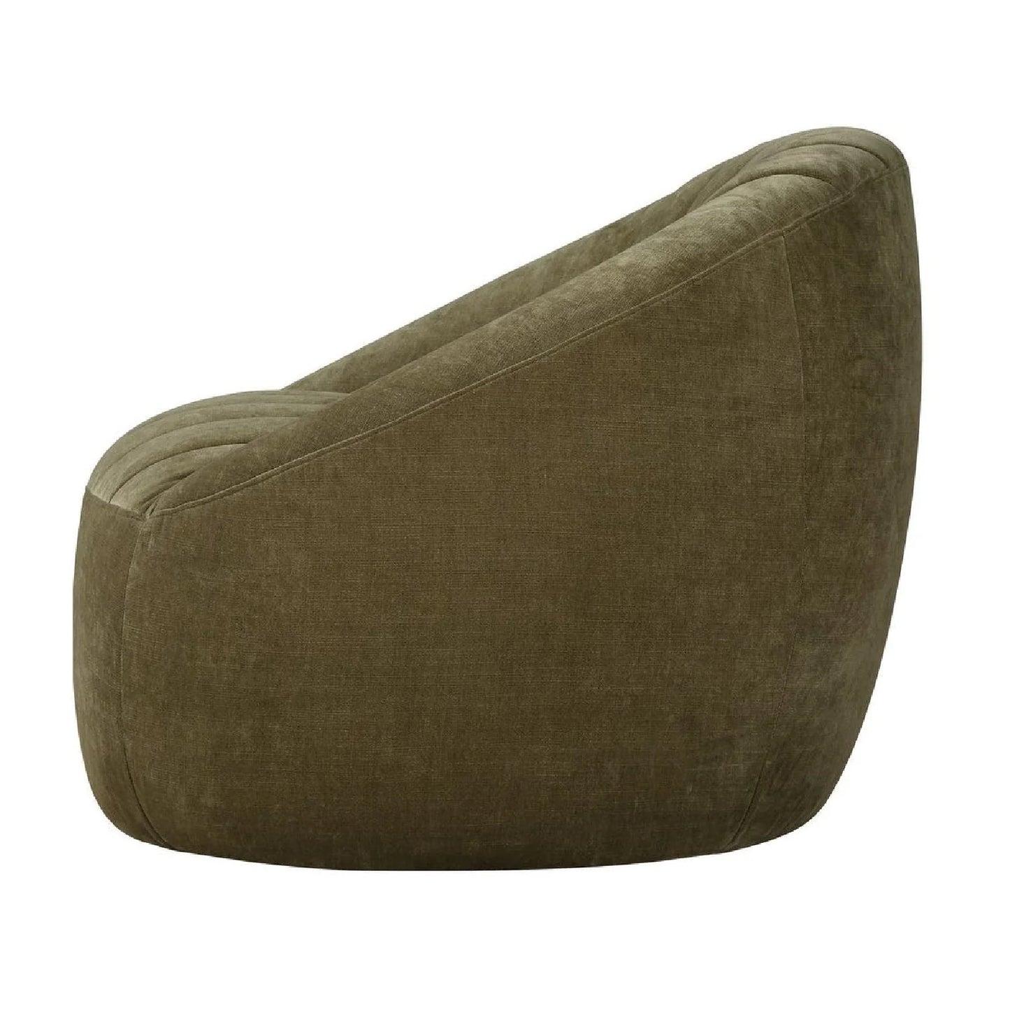 Luxury Green Chambray Swivel Chair Modern Italian Style for Villa