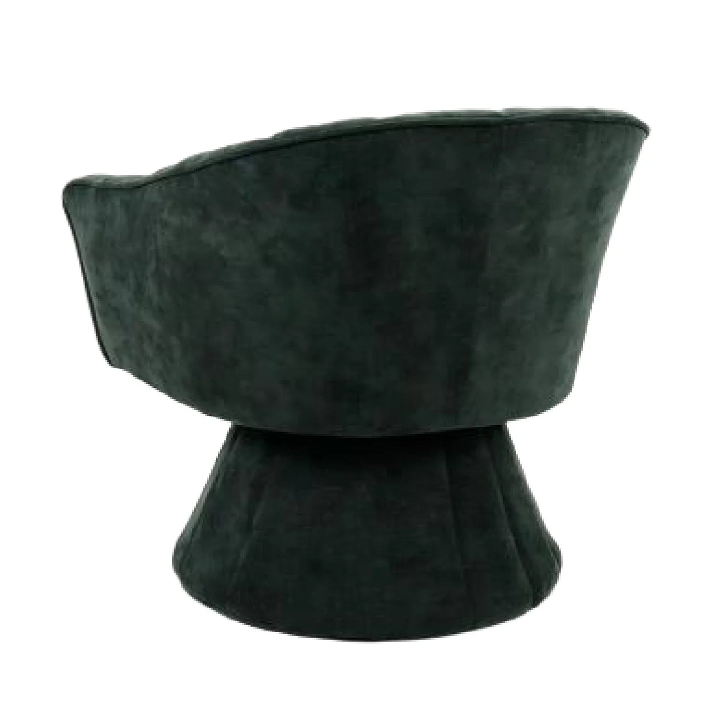 Luxury Green Channel Tufted Barrel Swivel Chair Modern Italian Style for Villa
