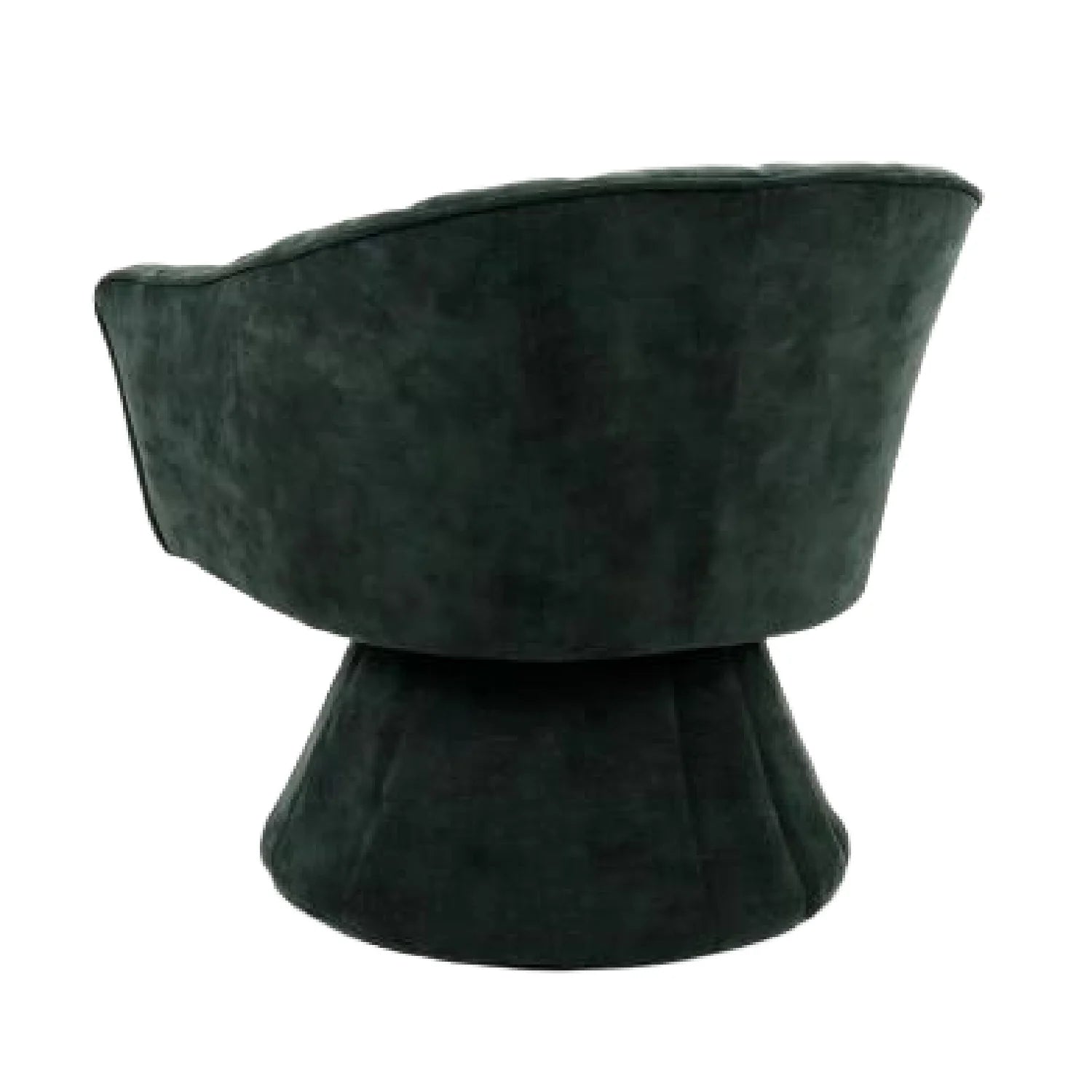 Luxury Green Channel Tufted Barrel Swivel Chair Modern Italian Style for Villa