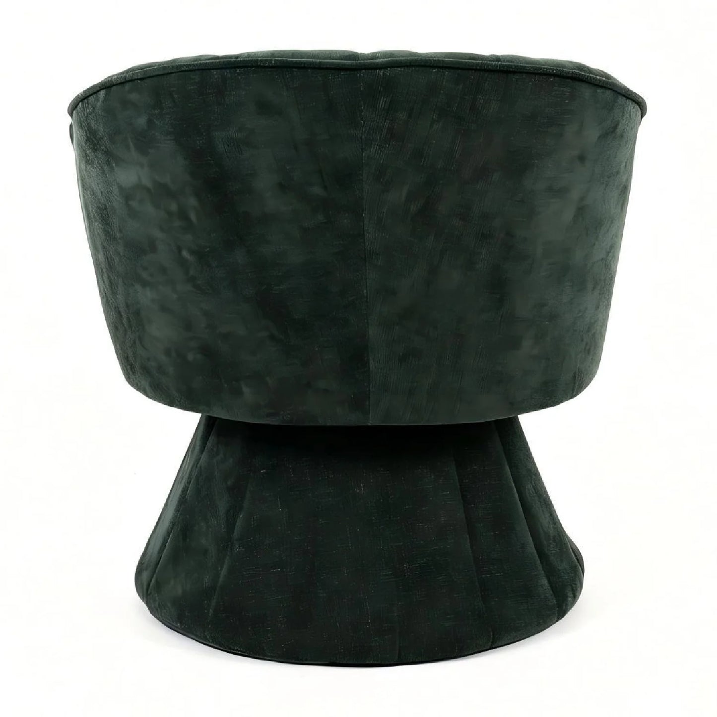 Luxury Green Channel Tufted Barrel Swivel Chair Modern Italian Style for Villa
