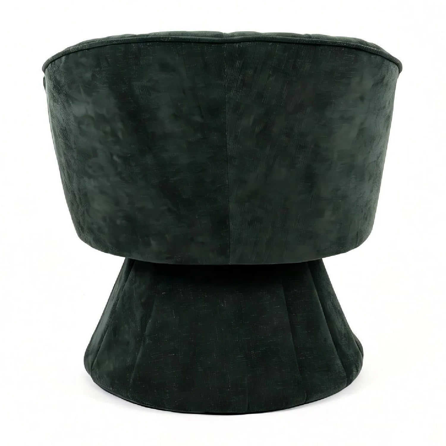 Luxury Green Channel Tufted Barrel Swivel Chair Modern Italian Style for Villa
