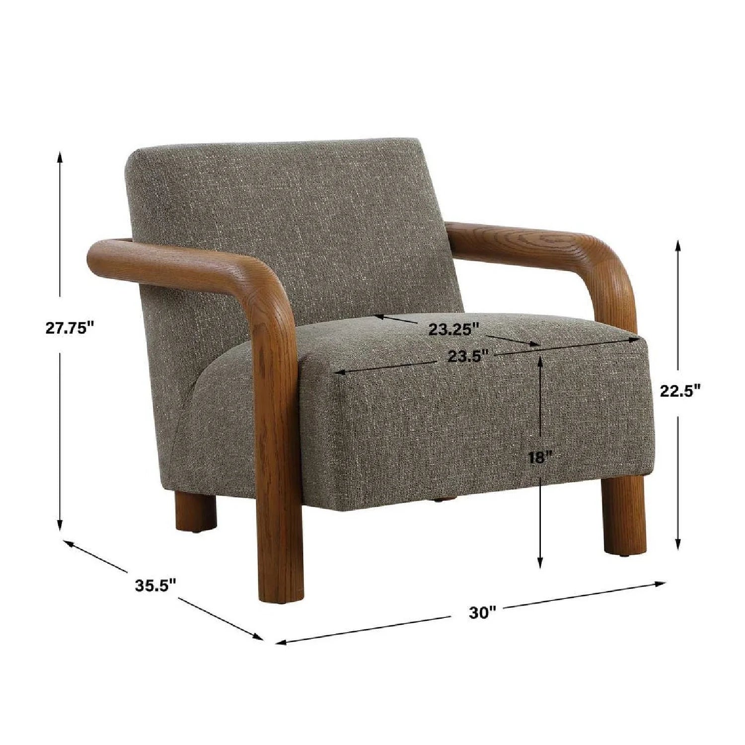 Luxury Green Chenille Accent Chair Modern European Style for Villa