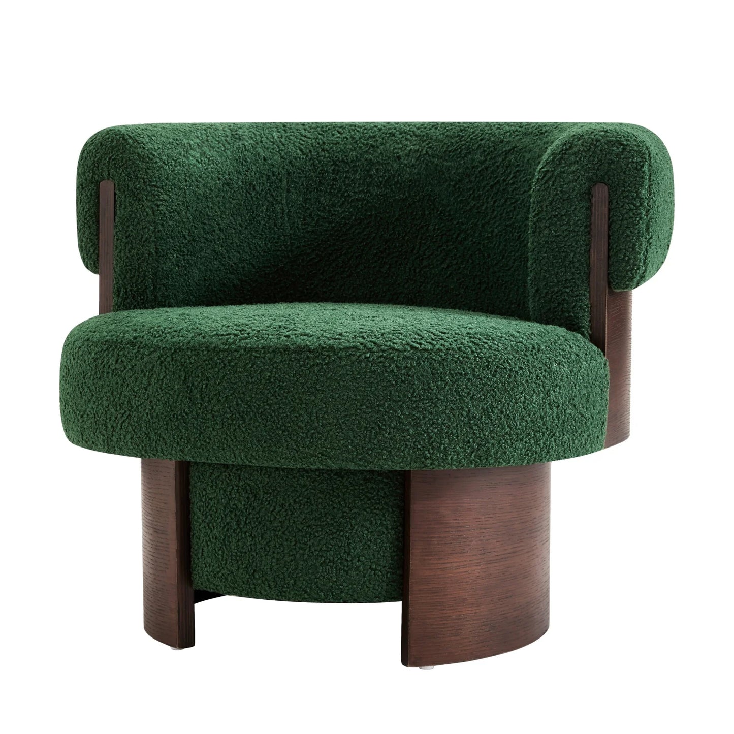 Luxury Green Curved Swivel Lounge Chair Modern Italian Style for Villa