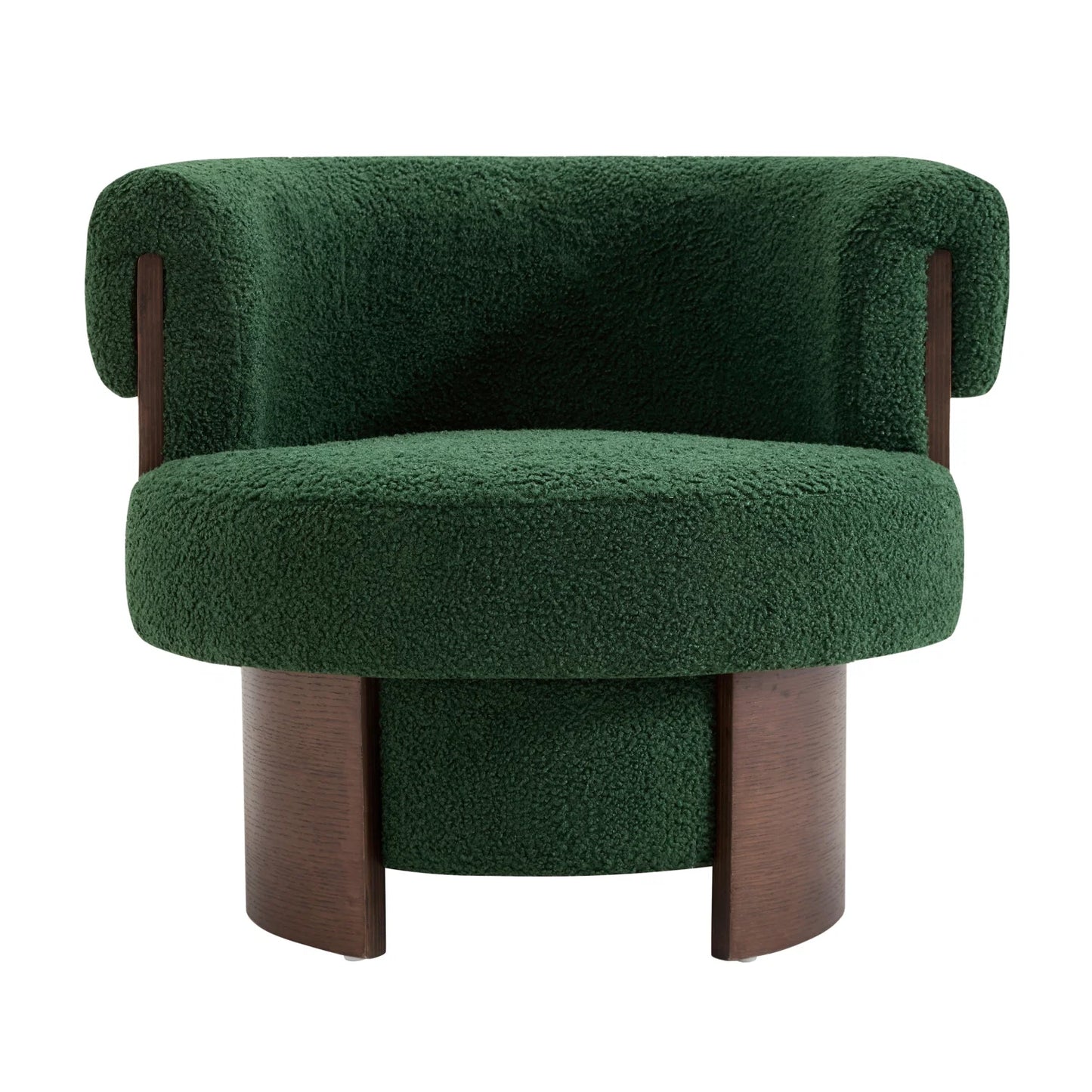 Luxury Green Curved Swivel Lounge Chair Modern Italian Style for Villa