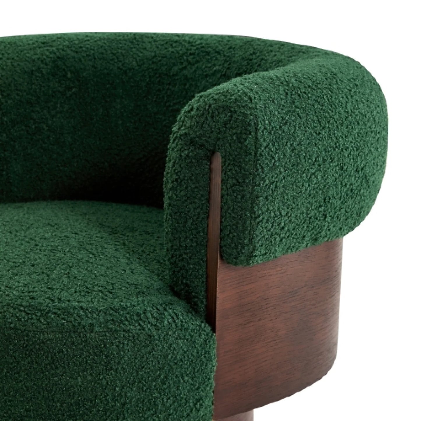 Luxury Green Curved Swivel Lounge Chair Modern Italian Style for Villa