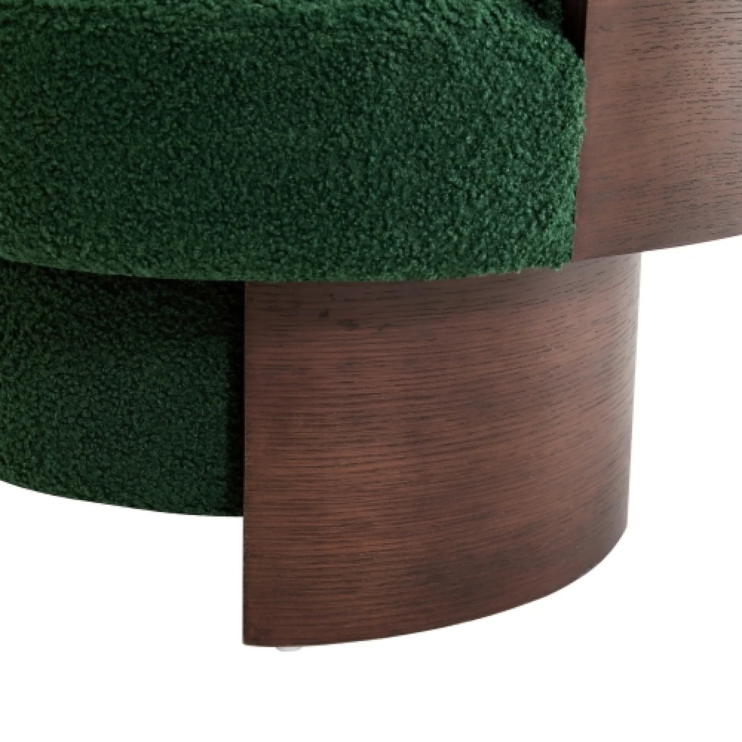 Luxury Green Curved Swivel Lounge Chair Modern Italian Style for Villa