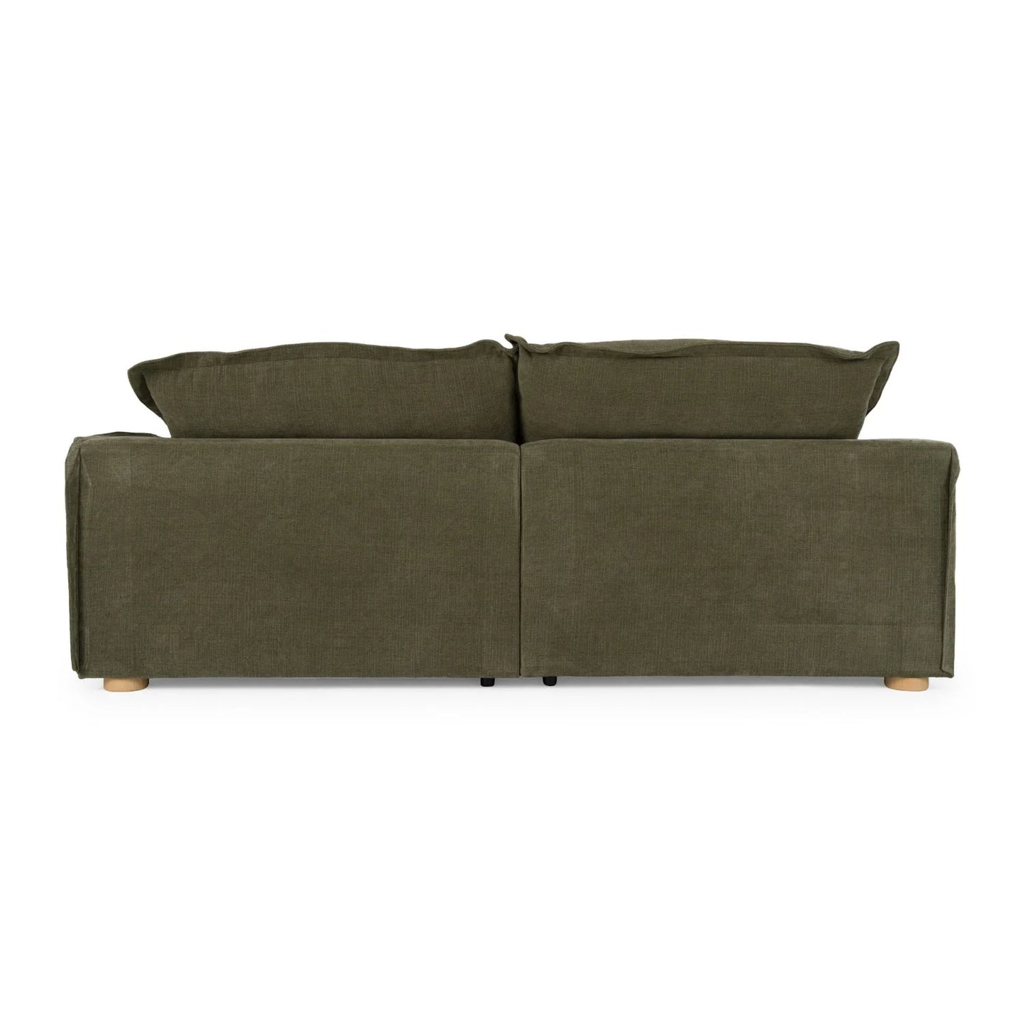 Luxury Green Fabric 3-Seater Sofa Modern Italian Style for Villa