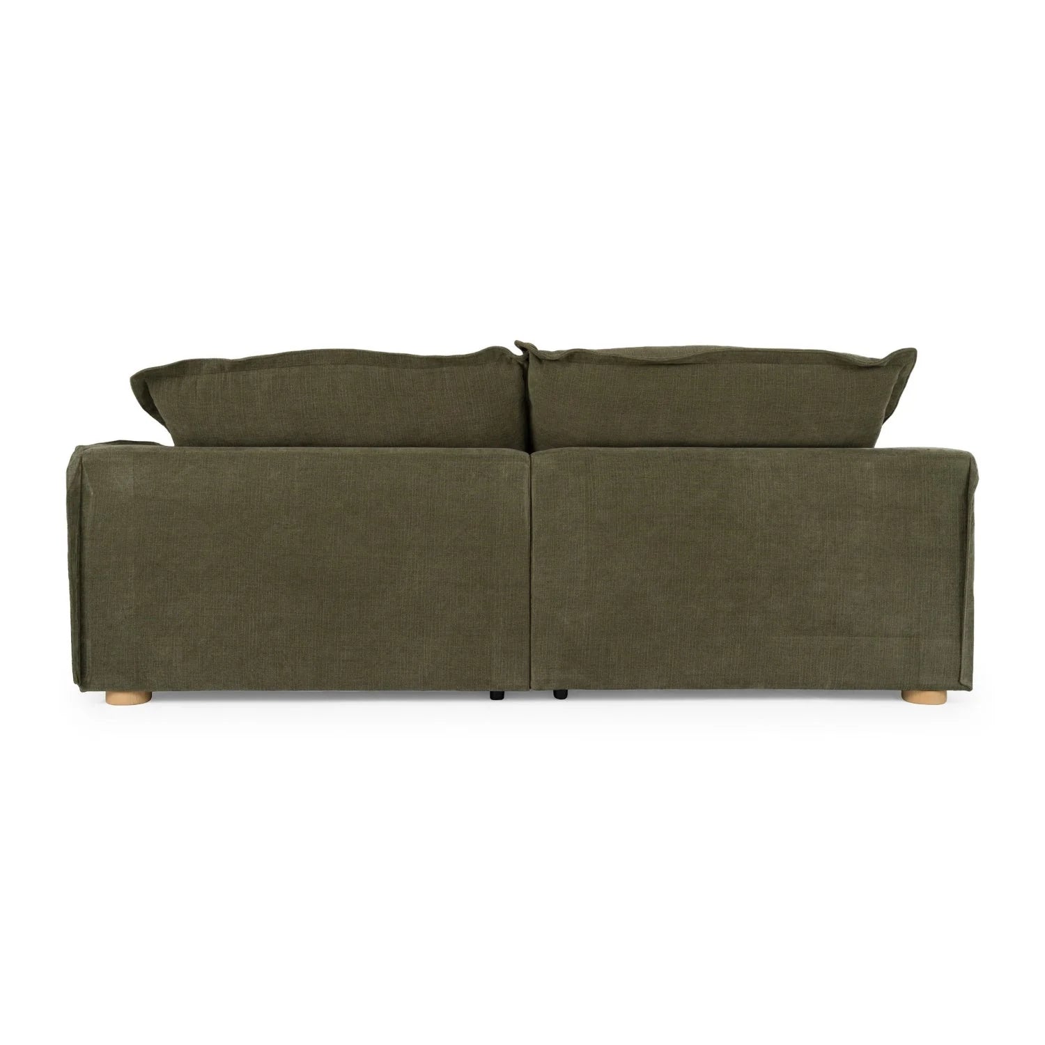 Luxury Green Fabric 3-Seater Sofa Modern Italian Style for Villa