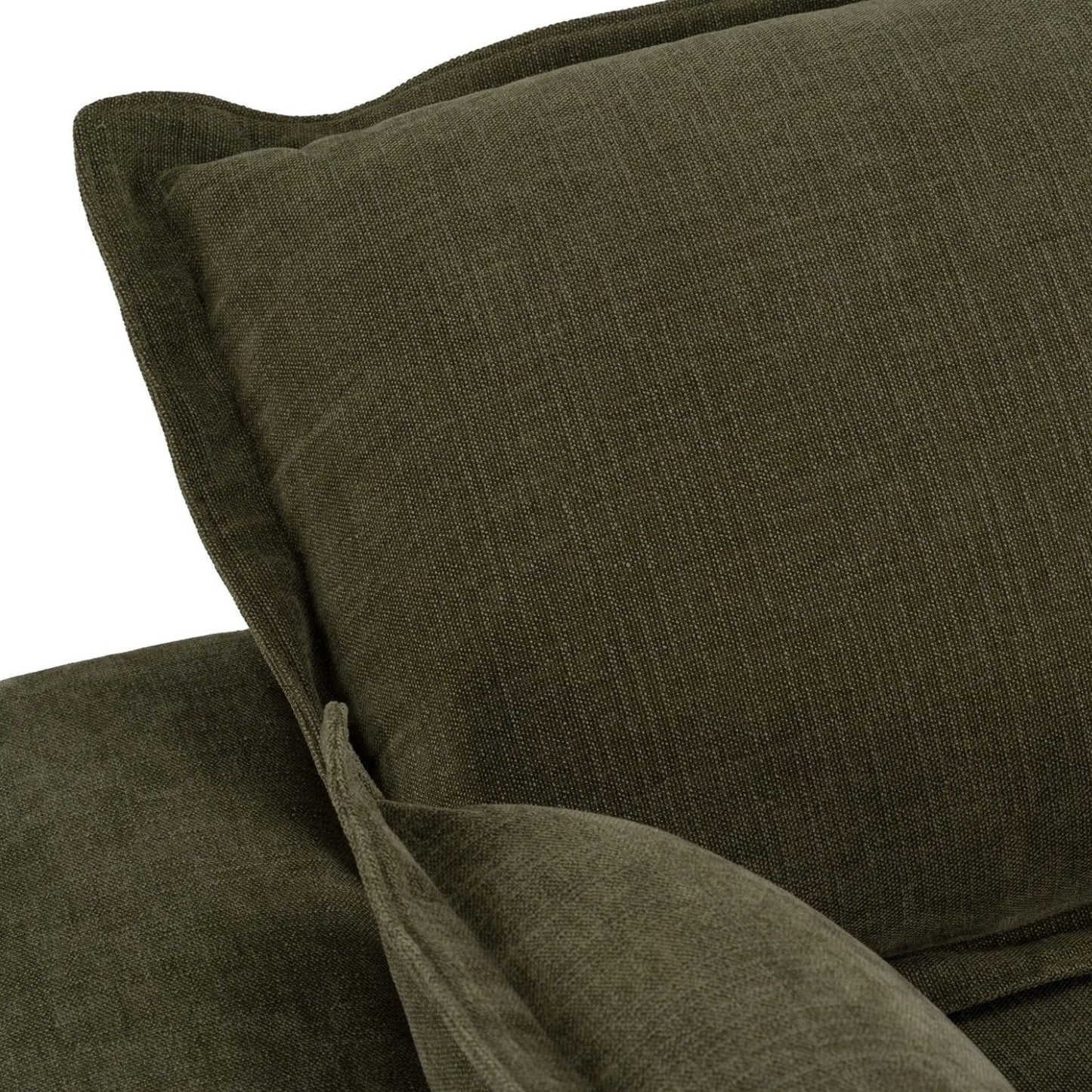Luxury Green Fabric 3-Seater Sofa Modern Italian Style for Villa