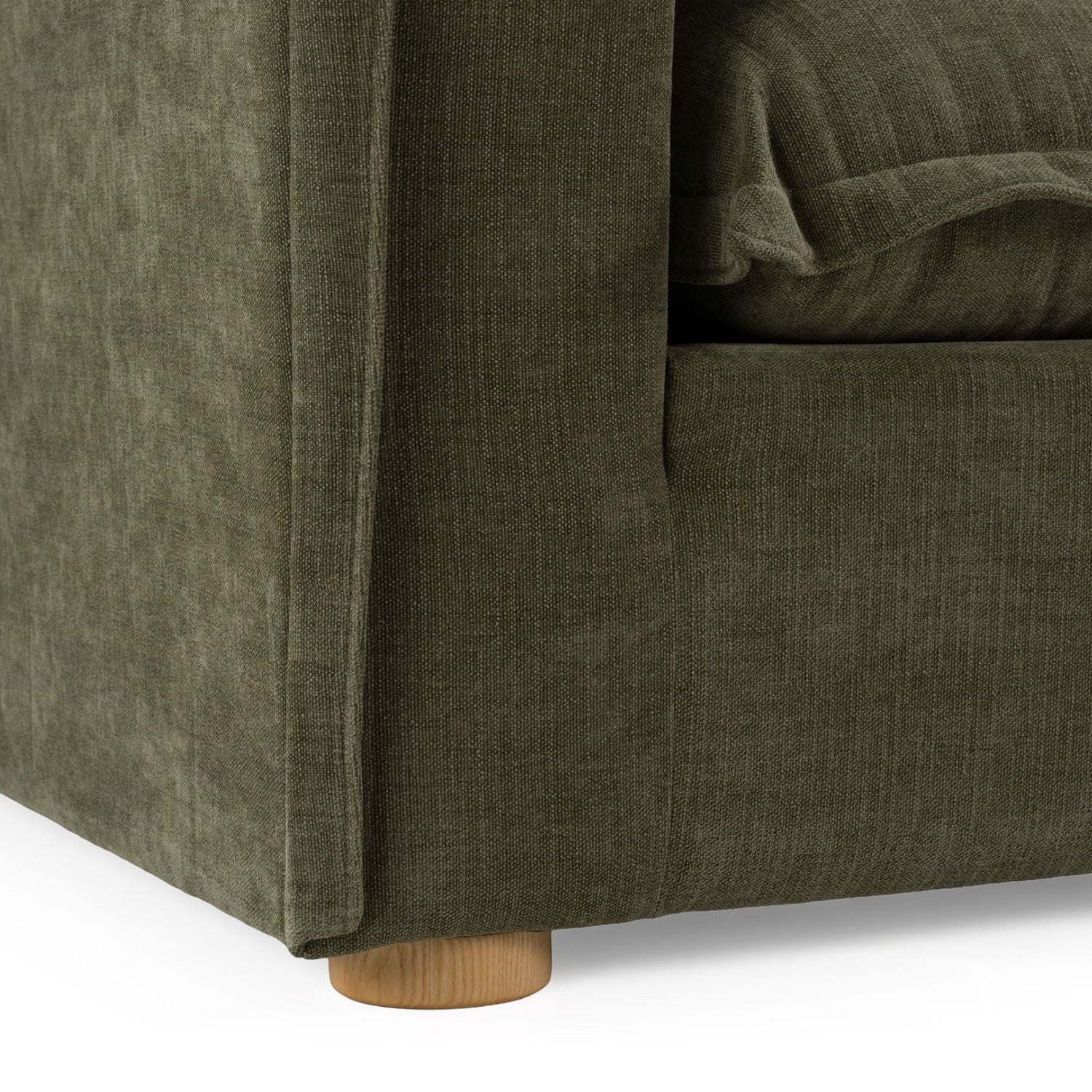 Luxury Green Fabric 3-Seater Sofa Modern Italian Style for Villa