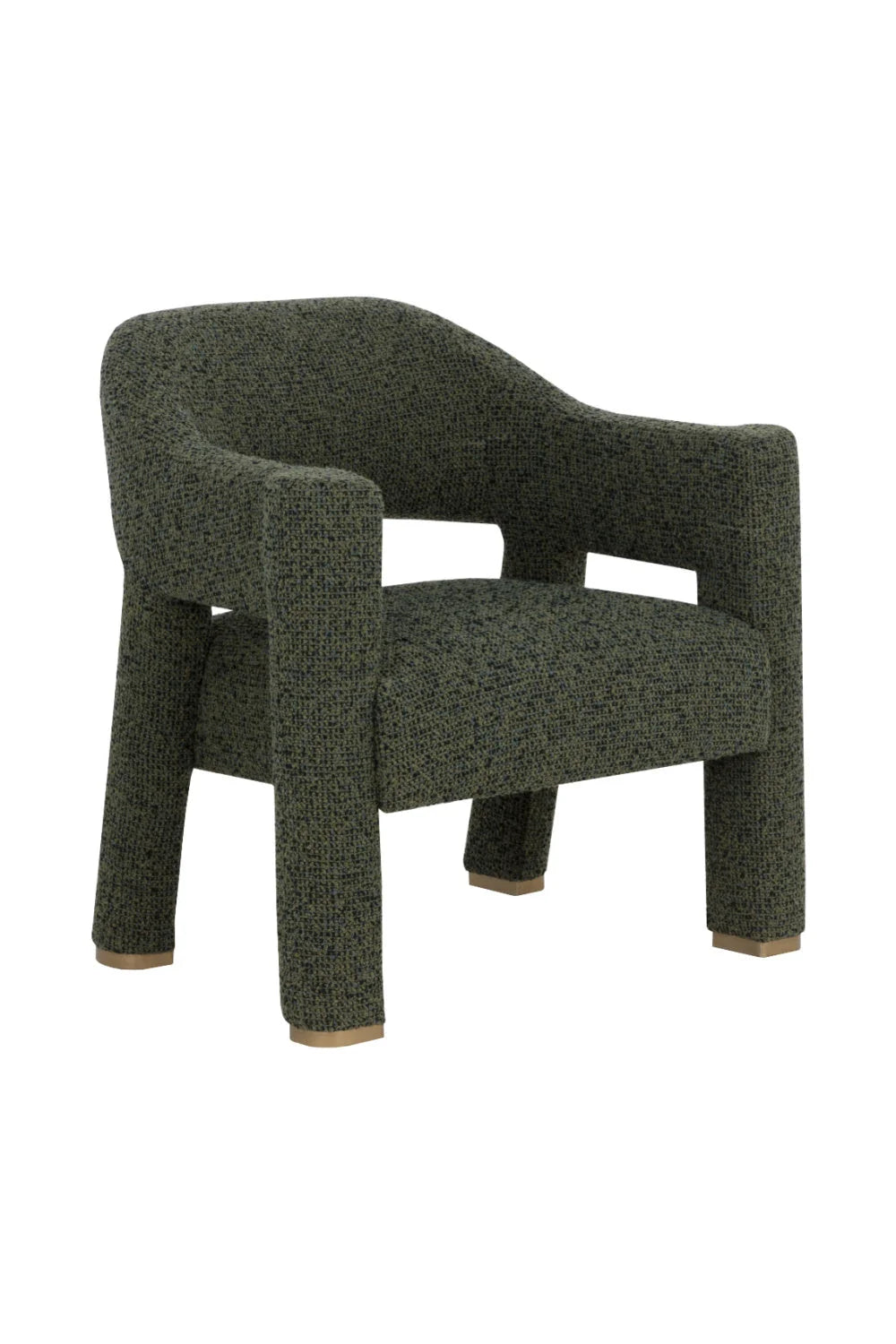 Luxury Green Fabric Lounge Chair Modern Italian Style for Villa