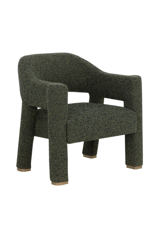 Luxury Green Fabric Lounge Chair Modern Italian Style for Villa