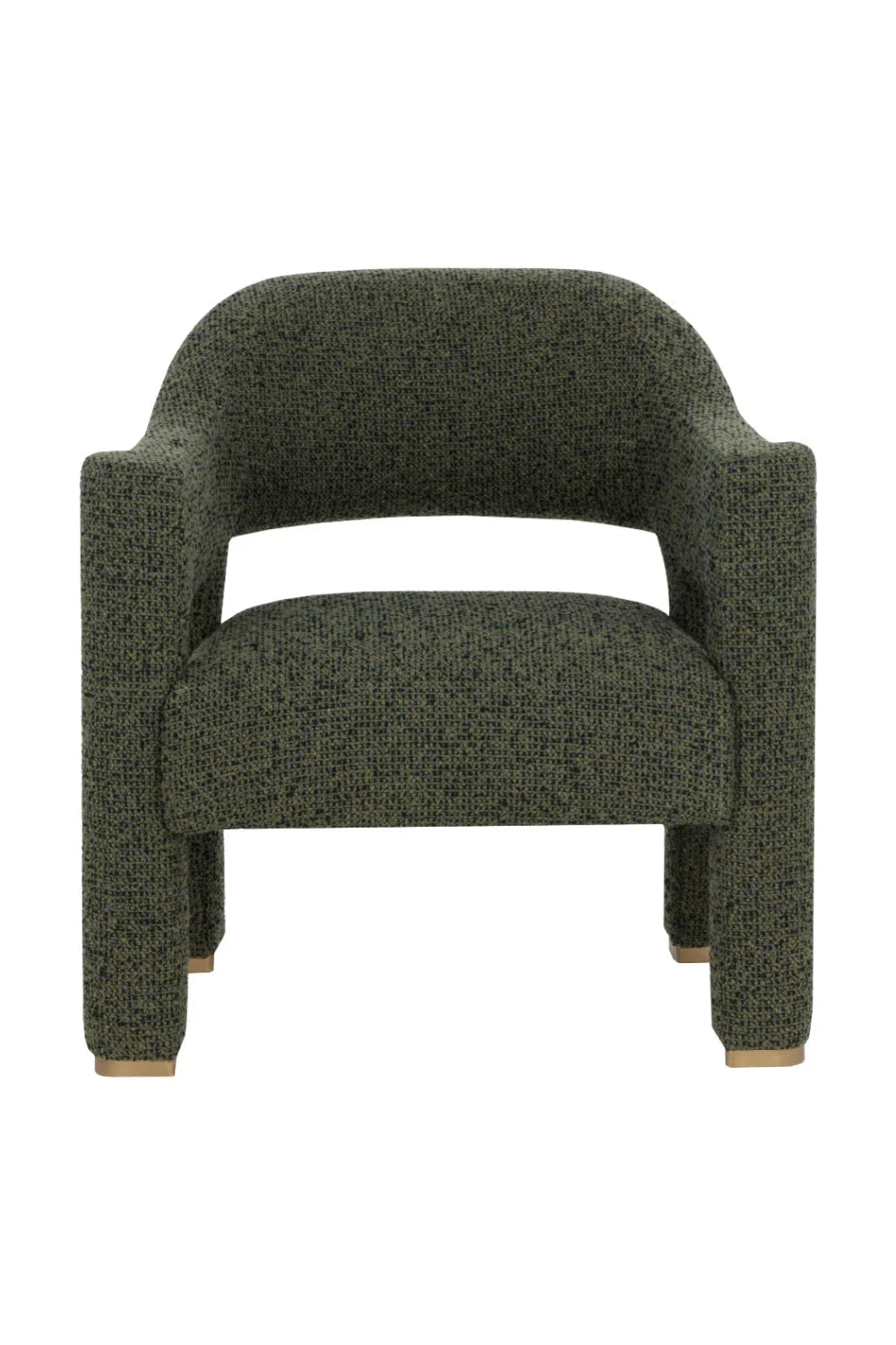 Luxury Green Fabric Lounge Chair Modern Italian Style for Villa