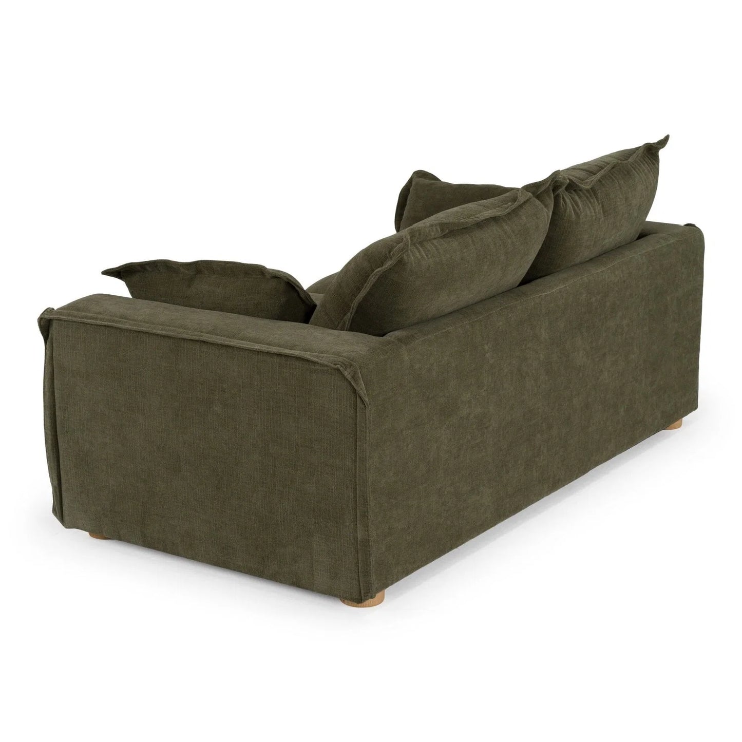 Luxury Green Fabric Loveseat Modern Italian Style for Villa