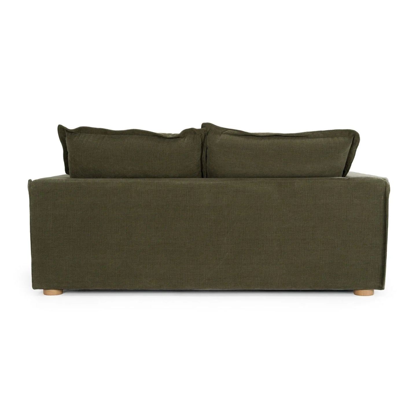 Luxury Green Fabric Loveseat Modern Italian Style for Villa