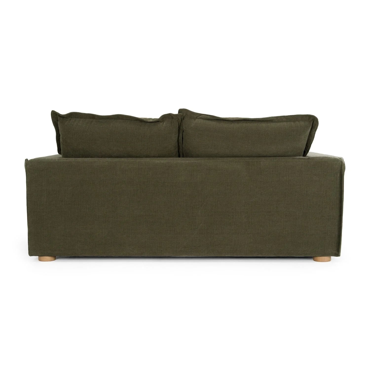 Luxury Green Fabric Loveseat Modern Italian Style for Villa