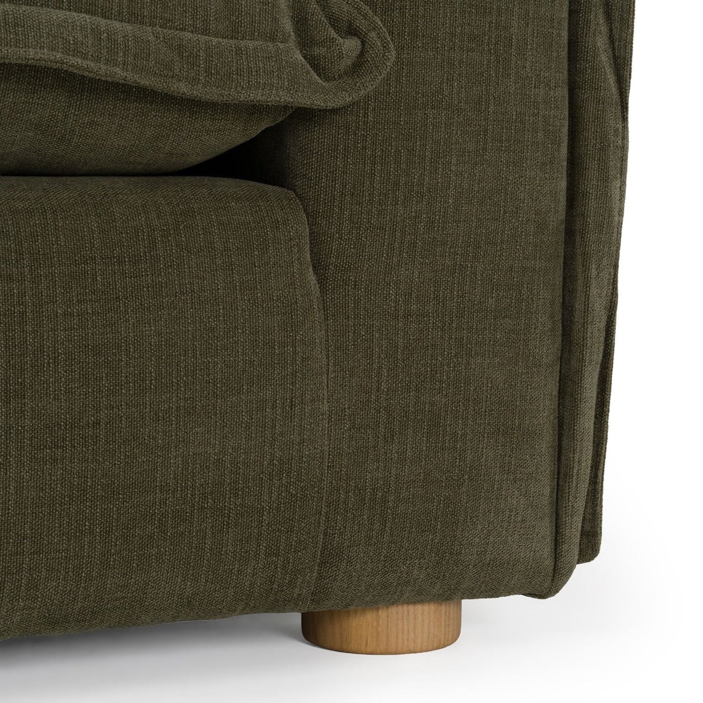 Luxury Green Fabric Loveseat Modern Italian Style for Villa