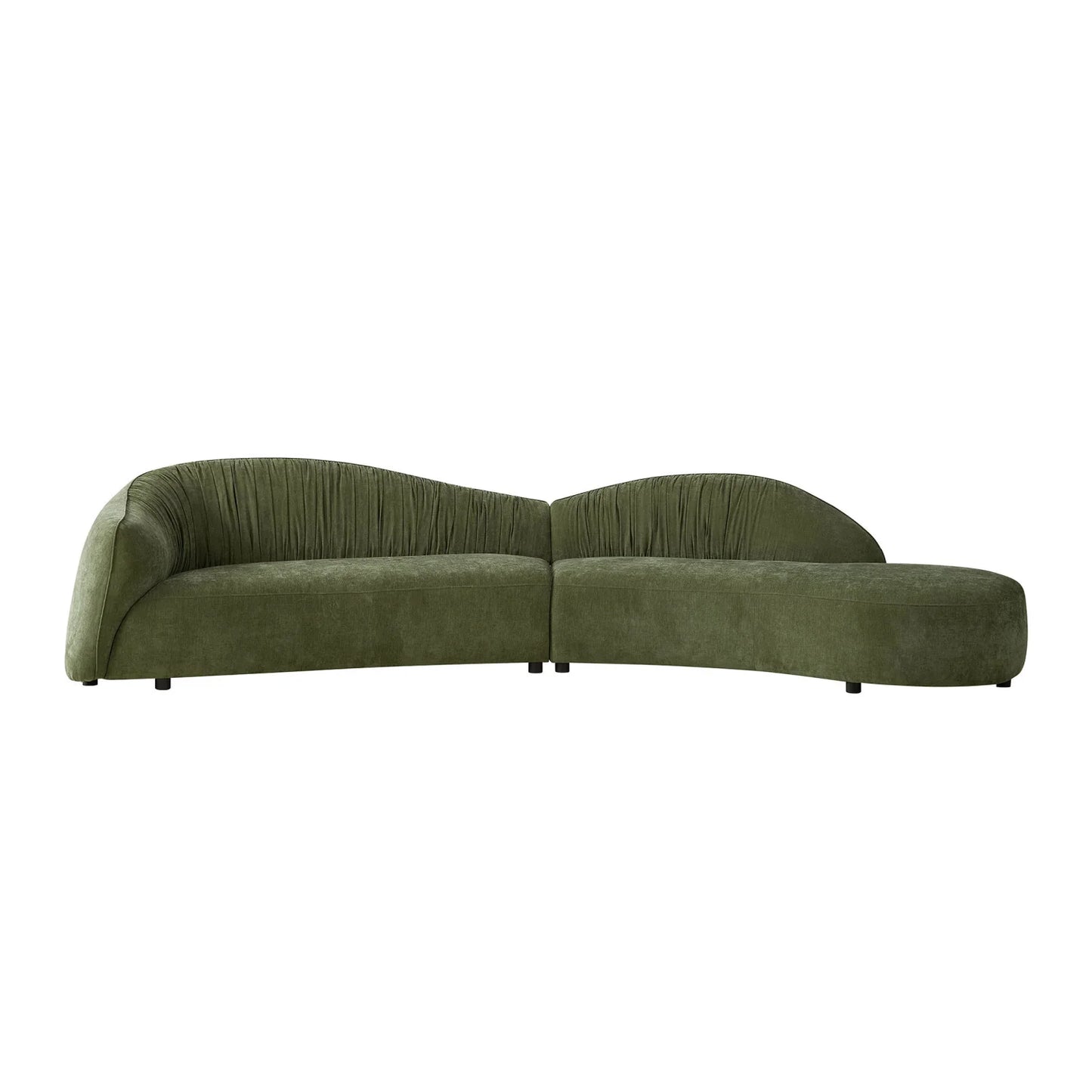 Luxury Green Fabric Modular Sofa Modern Italian Style for Villa