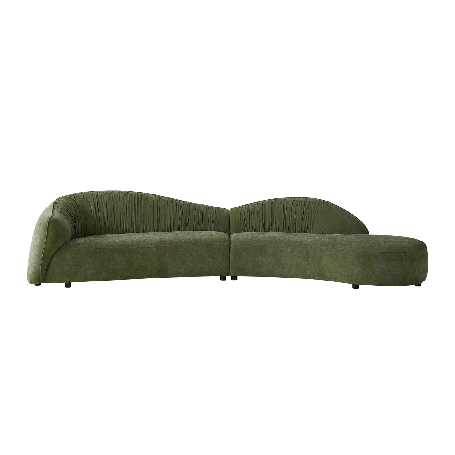 Luxury Green Fabric Modular Sofa Modern Italian Style for Villa