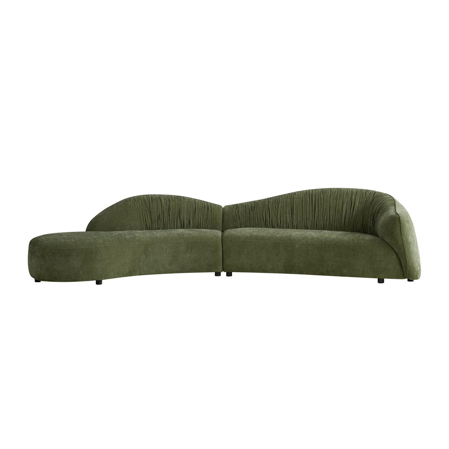 Luxury Green Fabric Modular Sofa Modern Italian Style for Villa