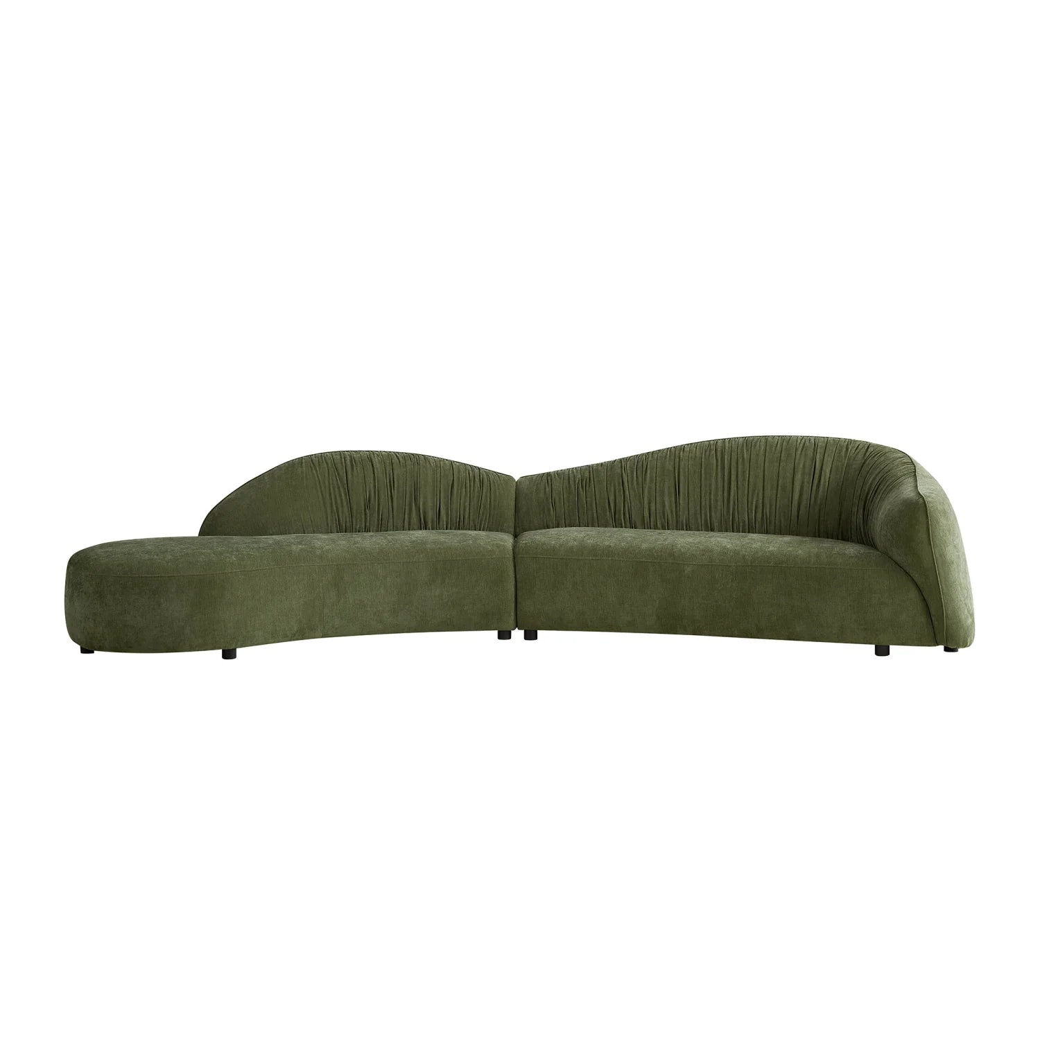 Luxury Green Fabric Modular Sofa Modern Italian Style for Villa