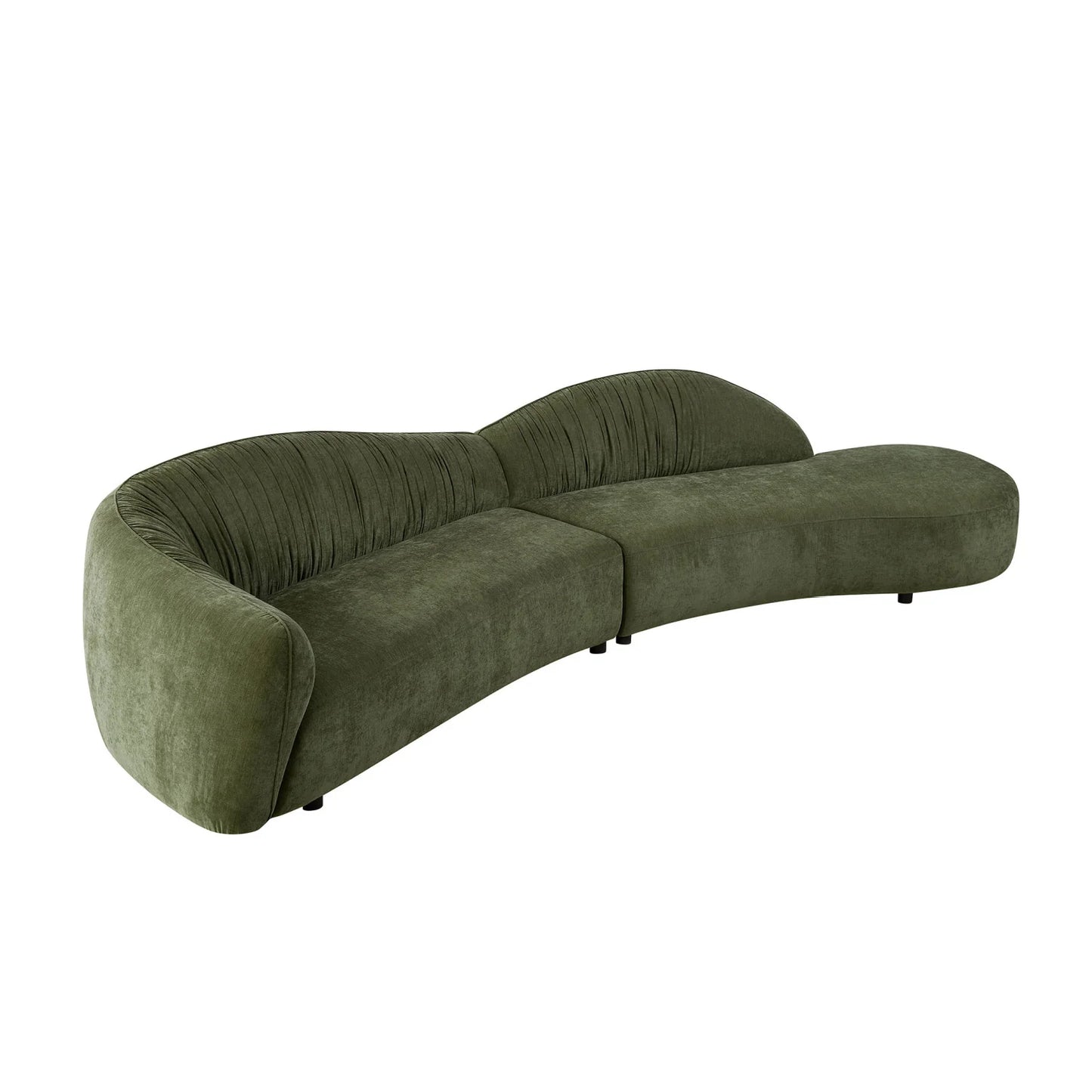Luxury Green Fabric Modular Sofa Modern Italian Style for Villa