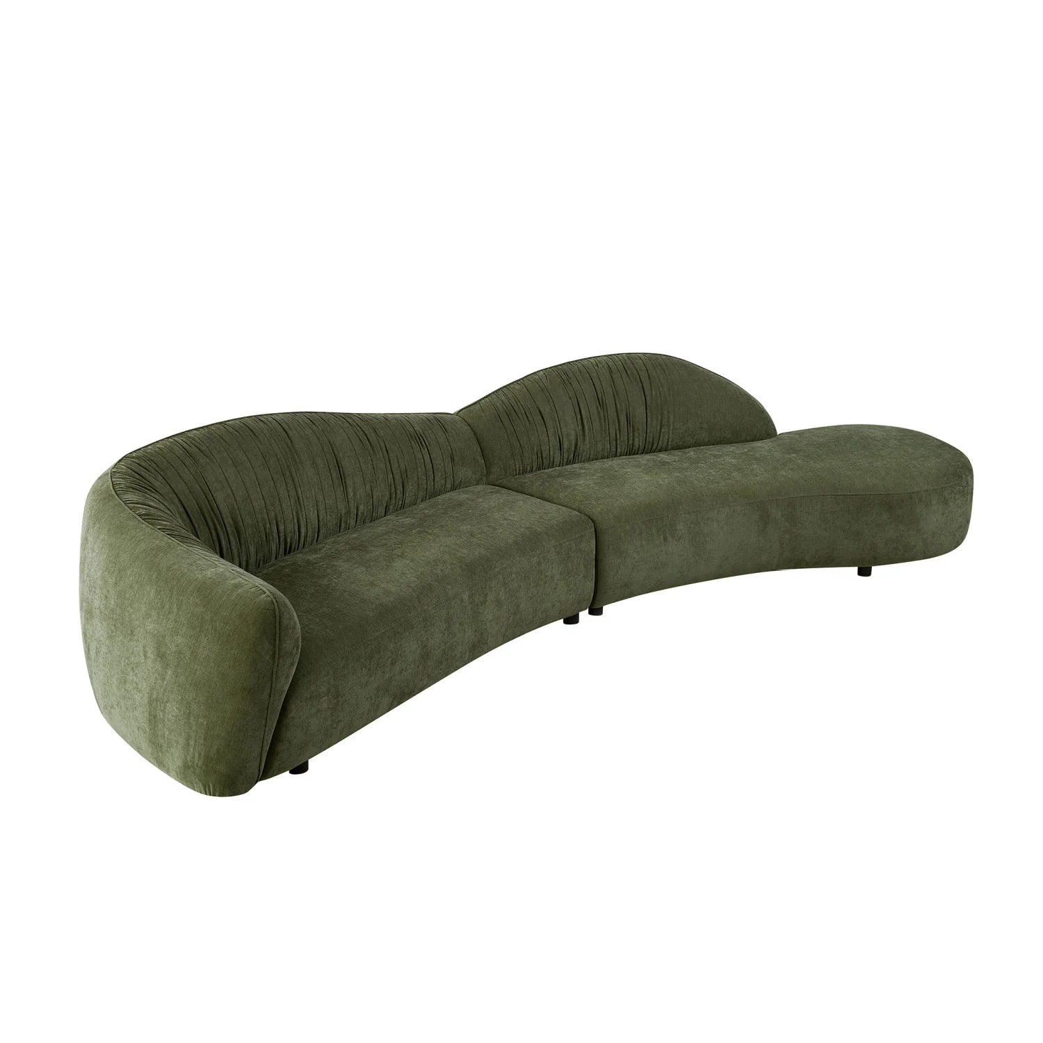 Luxury Green Fabric Modular Sofa Modern Italian Style for Villa