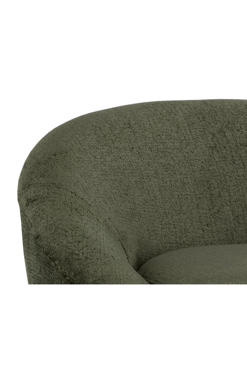 Luxury Green Fabric Swivel Accent Chair Modern Italian Style for Villa