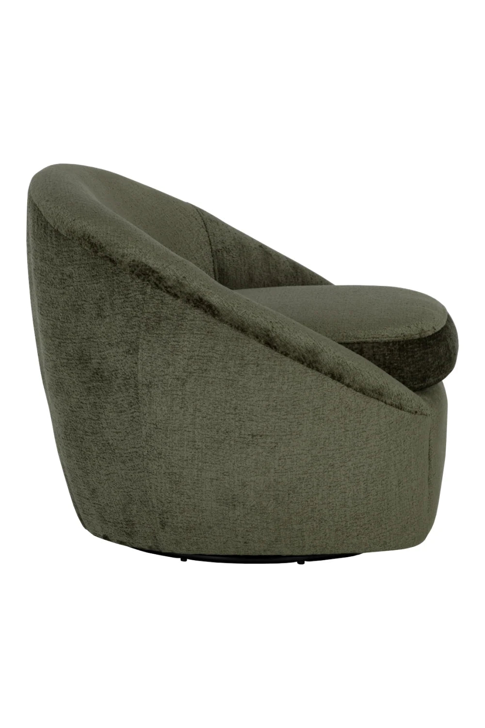 Luxury Green Fabric Swivel Accent Chair Modern Italian Style for Villa