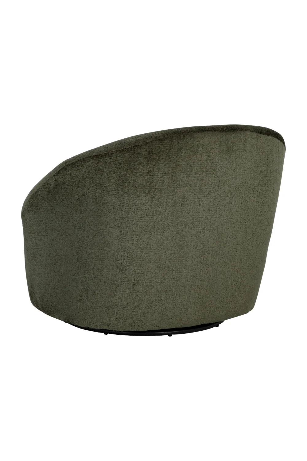 Luxury Green Fabric Swivel Accent Chair Modern Italian Style for Villa