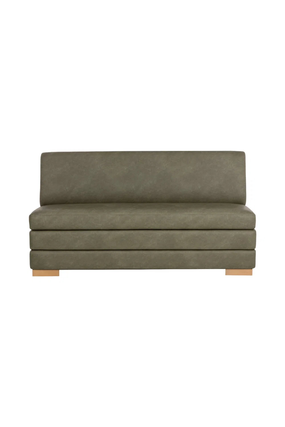 Luxury Green Leather Banquette Bench European Style for Villa