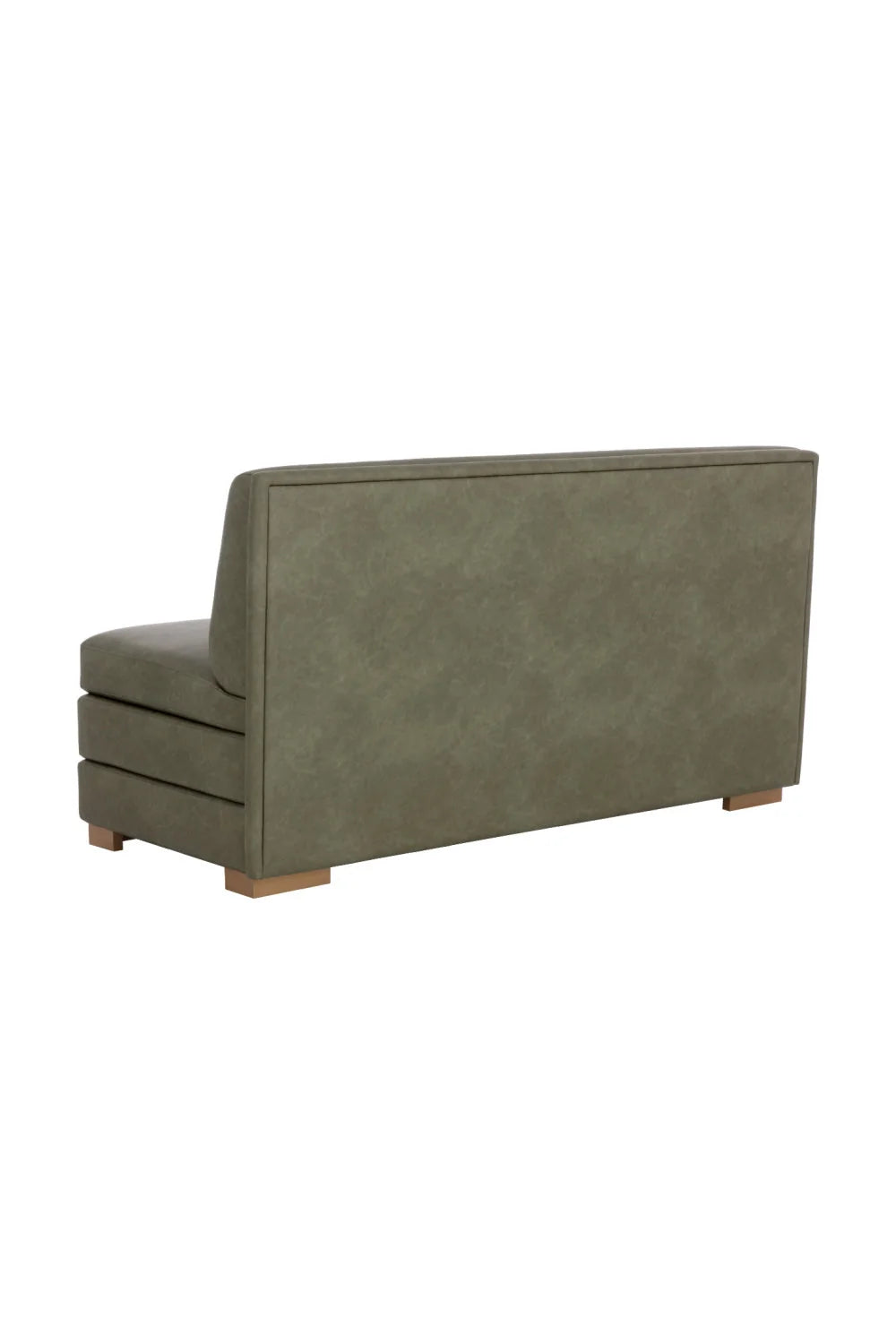 Luxury Green Leather Banquette Bench European Style for Villa
