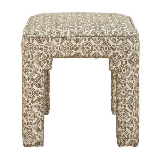 Luxury Green Medallion Motif Bench European Style for Villa