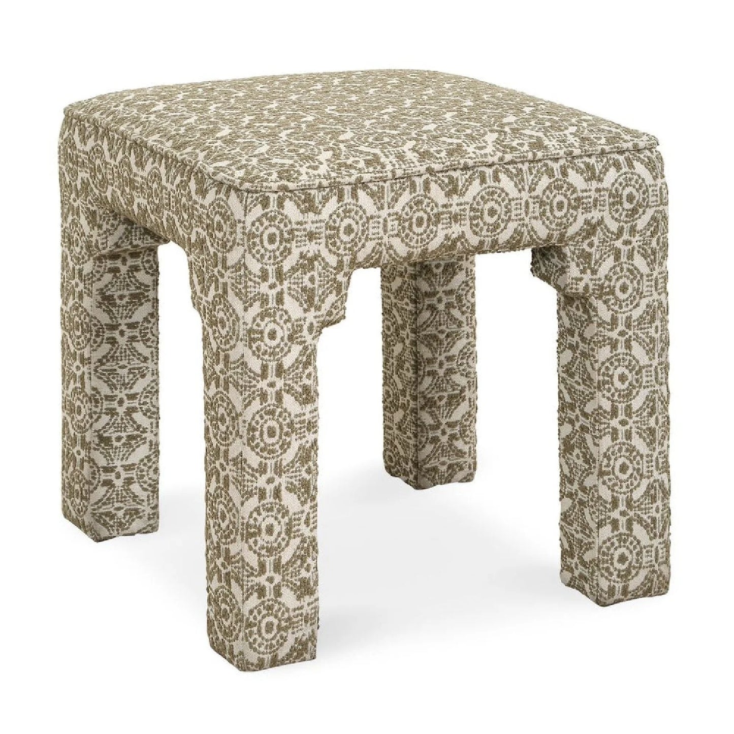 Luxury Green Medallion Motif Bench European Style for Villa