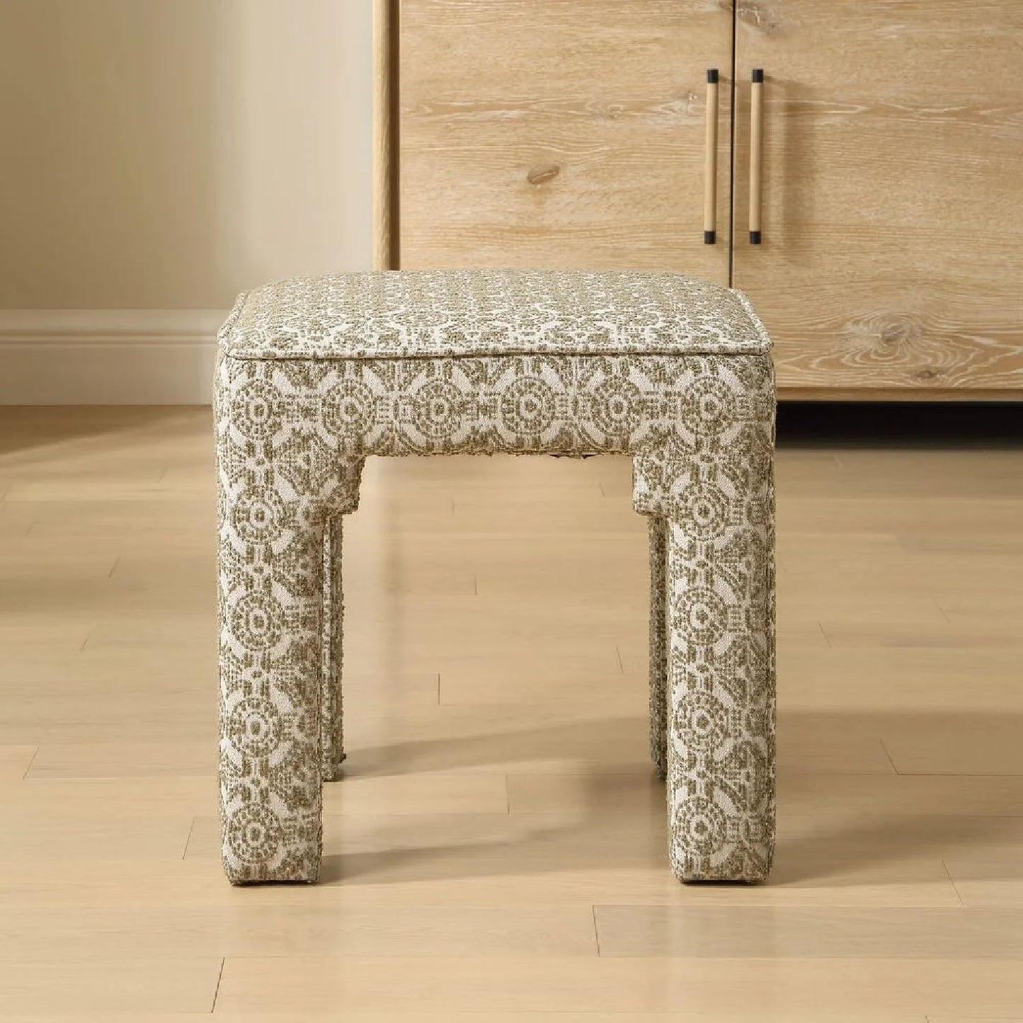 Luxury Green Medallion Motif Bench European Style for Villa