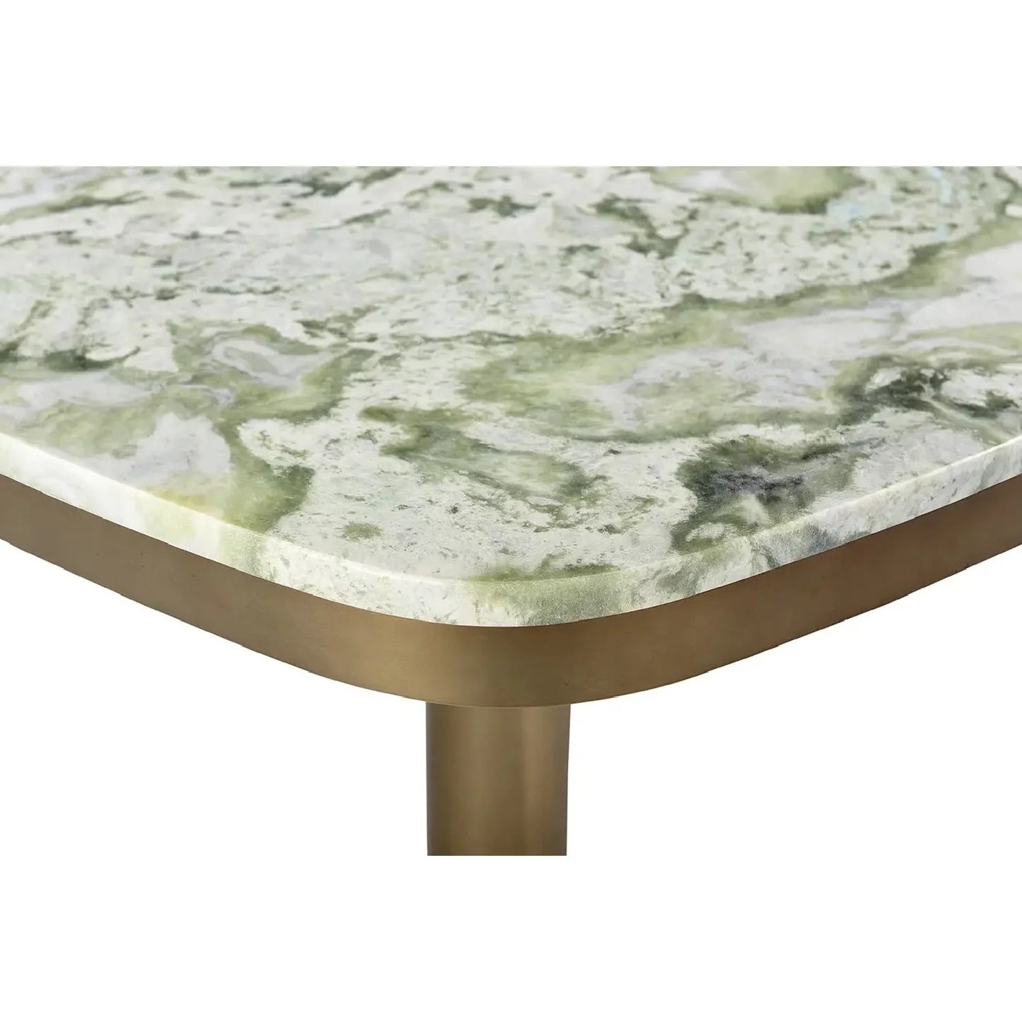 Luxury Green Onyx Marble Coffee Table Modern Italian Style for Villa